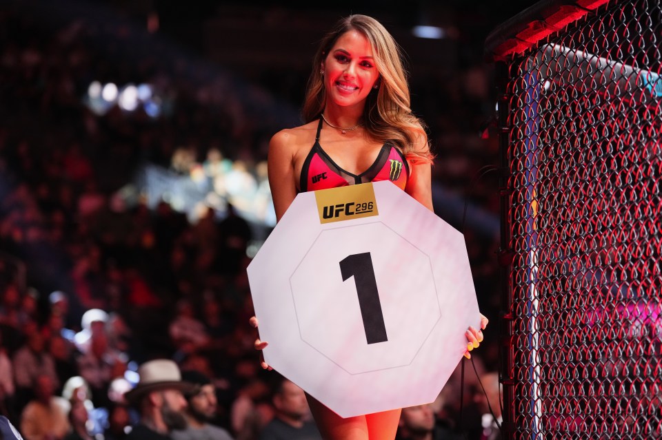 The UFC octagon girl enjoyed her last event in December