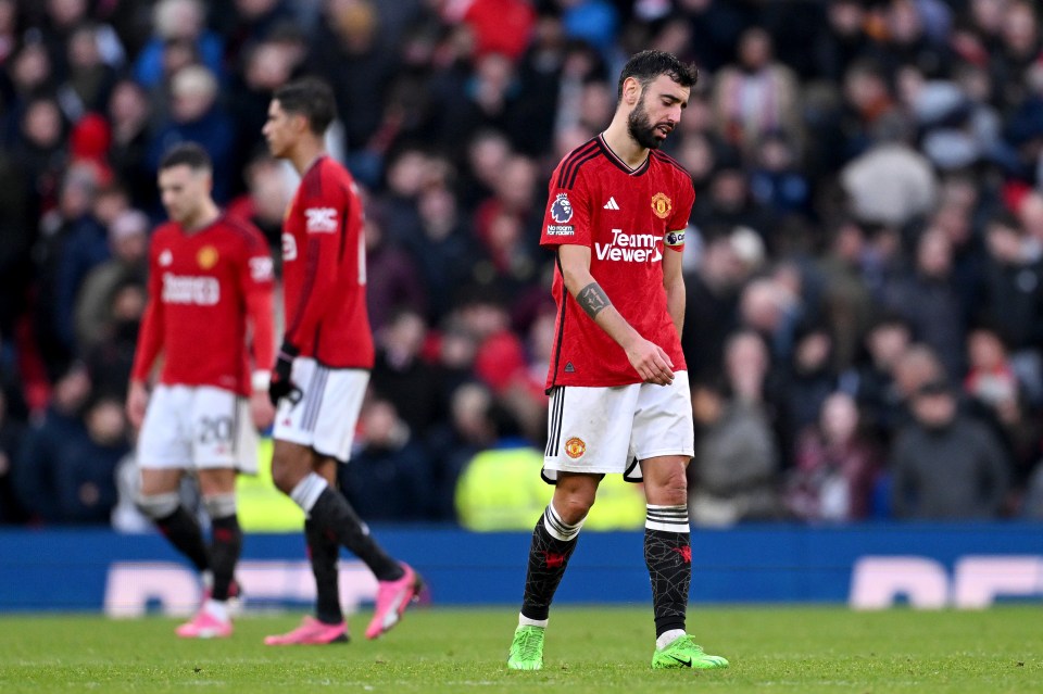 Man Utd suffered a 2-1 defeat to Fulham on Saturday