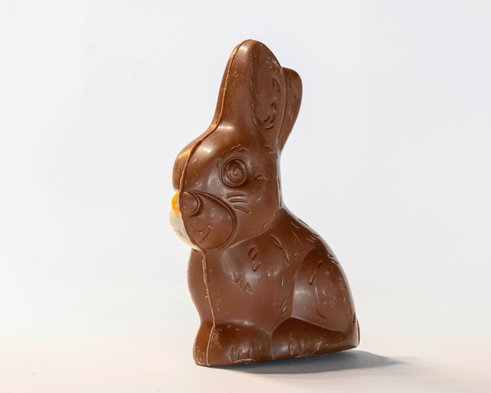 Chris Eades - 07980 775577.Olivia from the Sun taste tests chocolate rabbits for easter..Lidl