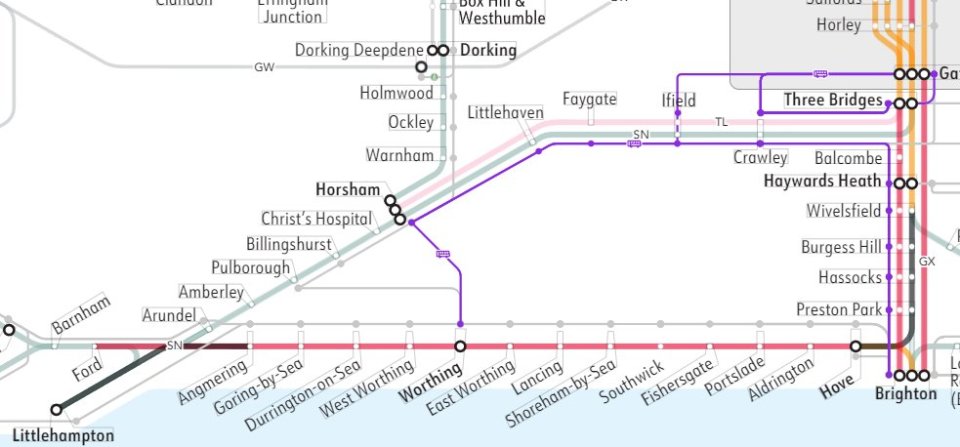 Southern has also put out a map, revealing what routes have been impacted