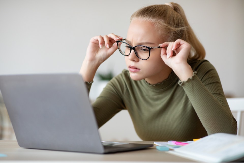 Looking at a screen all day can cause eye strain and headaches