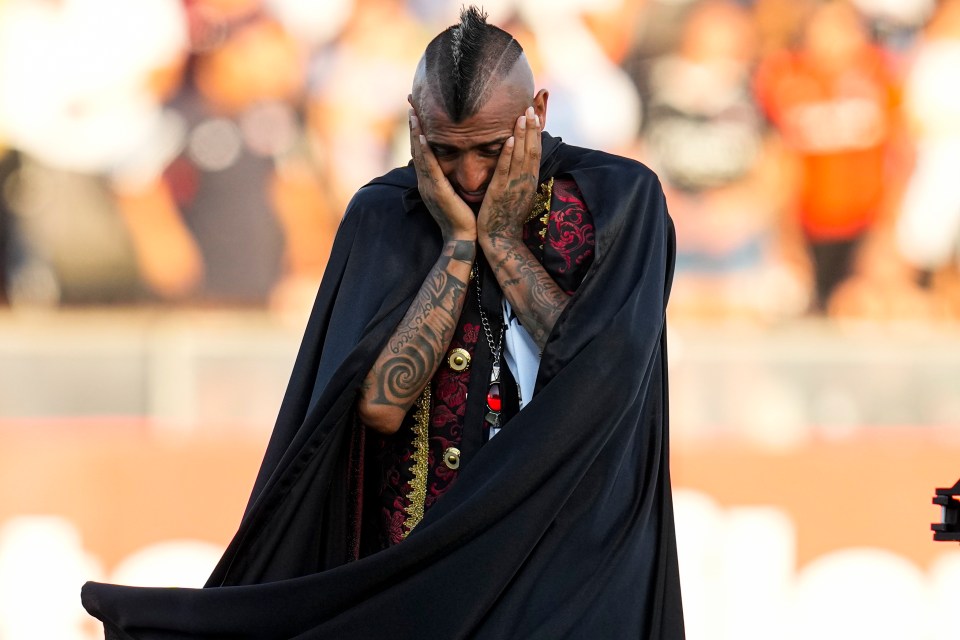 Vidal broke down in tears during his speech