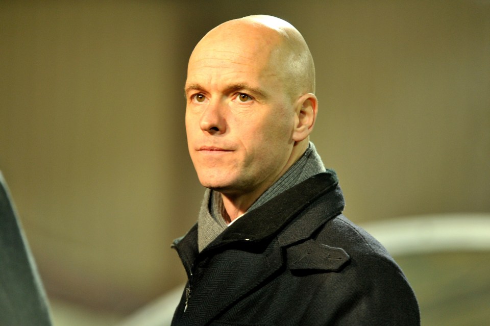 Erik ten Hag pictured in 2012 while in charge of Go Ahead Eagles