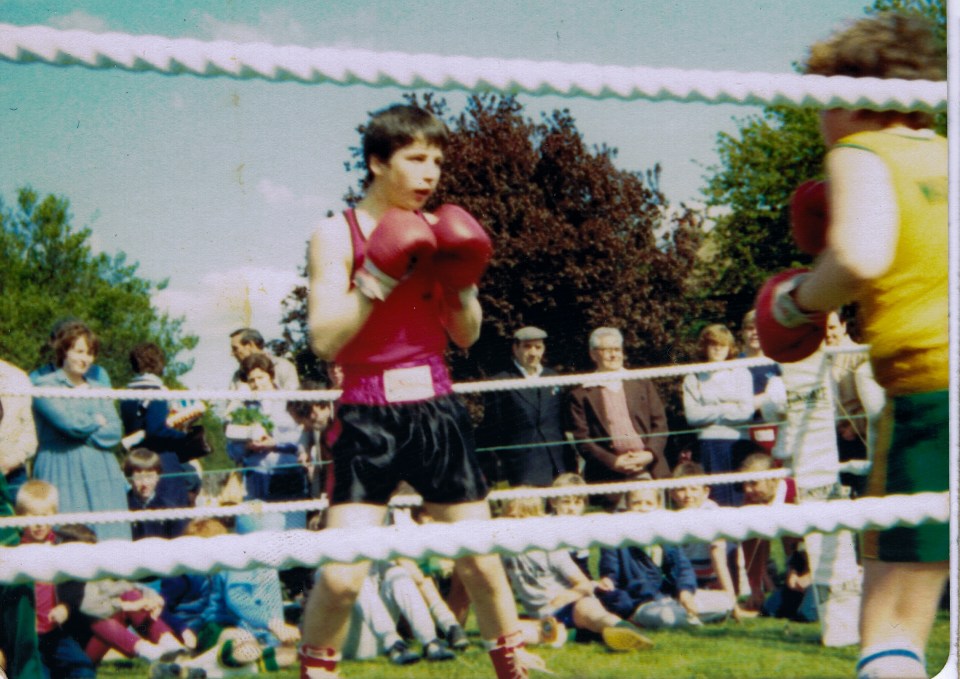 Young Alfie in the boxing Ring