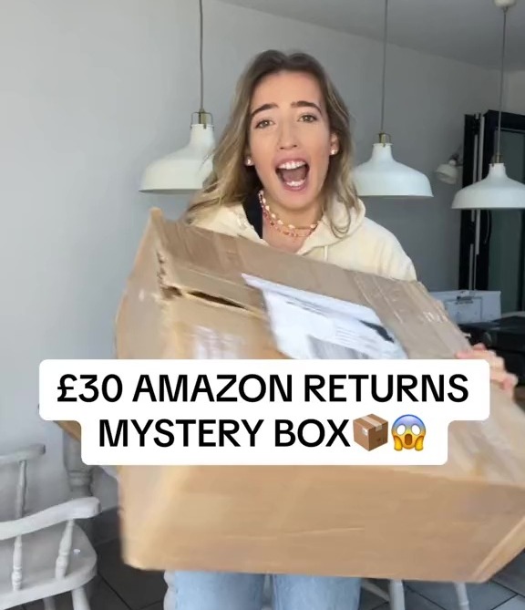 A bargain hunter has revealed that she nabbed an Amazon returns mystery box from eBay, for less than £30