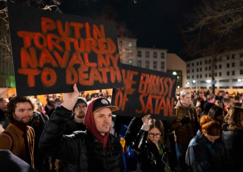 Protesters in Berlin, Germany