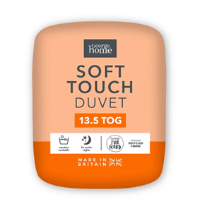 Get a soft-touch duvet from Asda, £15 to £7.50 for a double