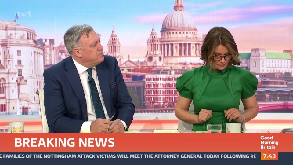 Susanna Reid fought back tears live on air today