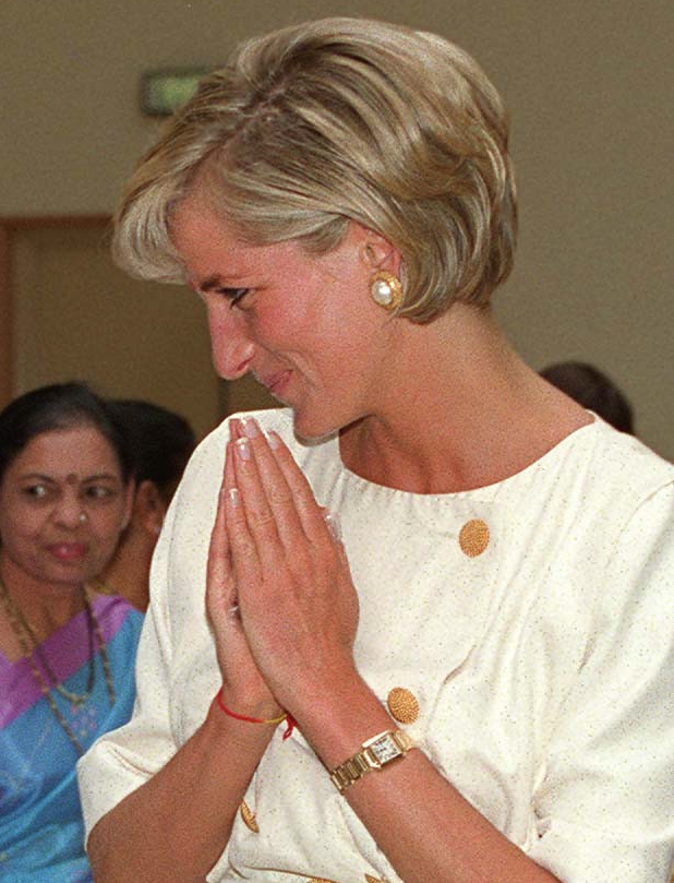 Princess Diana wore the watch to visit a Hindu temple in Neasden, North London, months before her death in a 1997 car crash