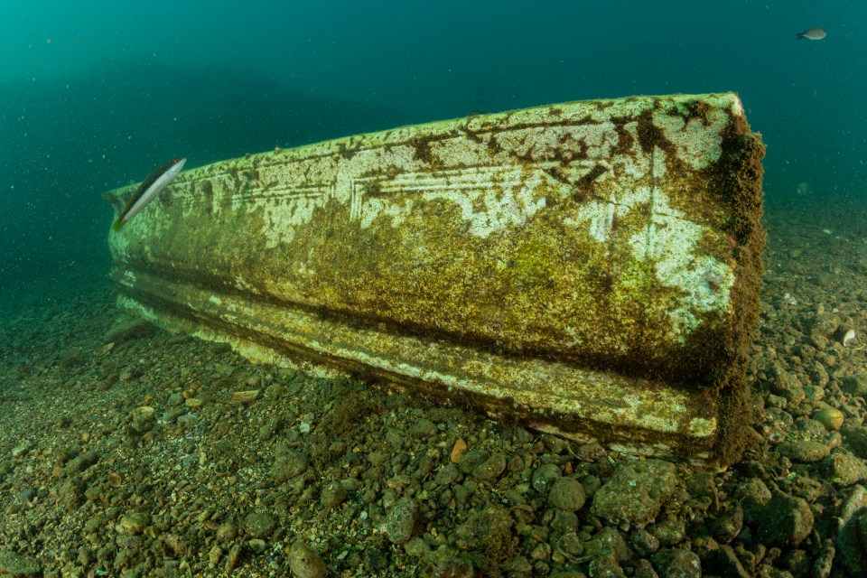 Parts of what was once a busy city have miraculously remained quite intact under the sea