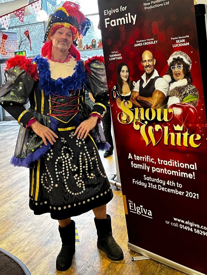 James has toured with the Royal Shakespeare Company and appeared in 21 pantomimes