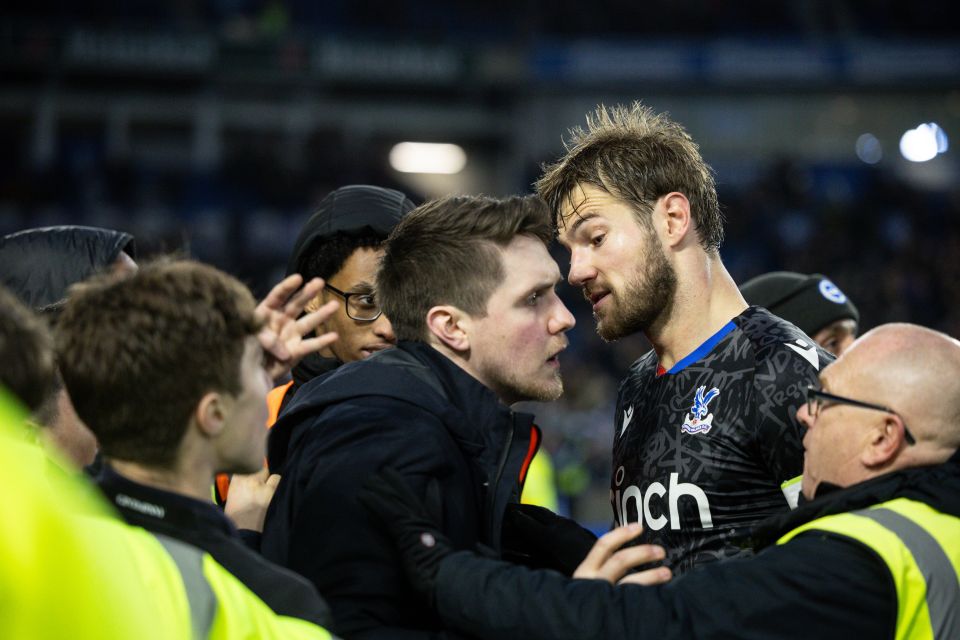 Joachim Andersen confronted Crystal Palace fans after the loss to Brighton