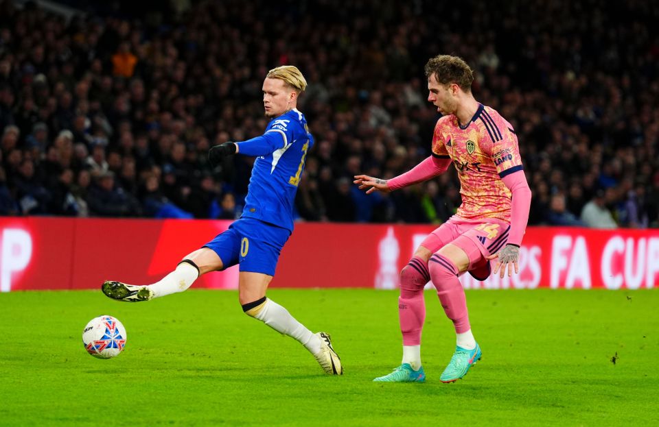 Joe Rodon in action for Leeds against Chelsea in the FA Cup fifth round