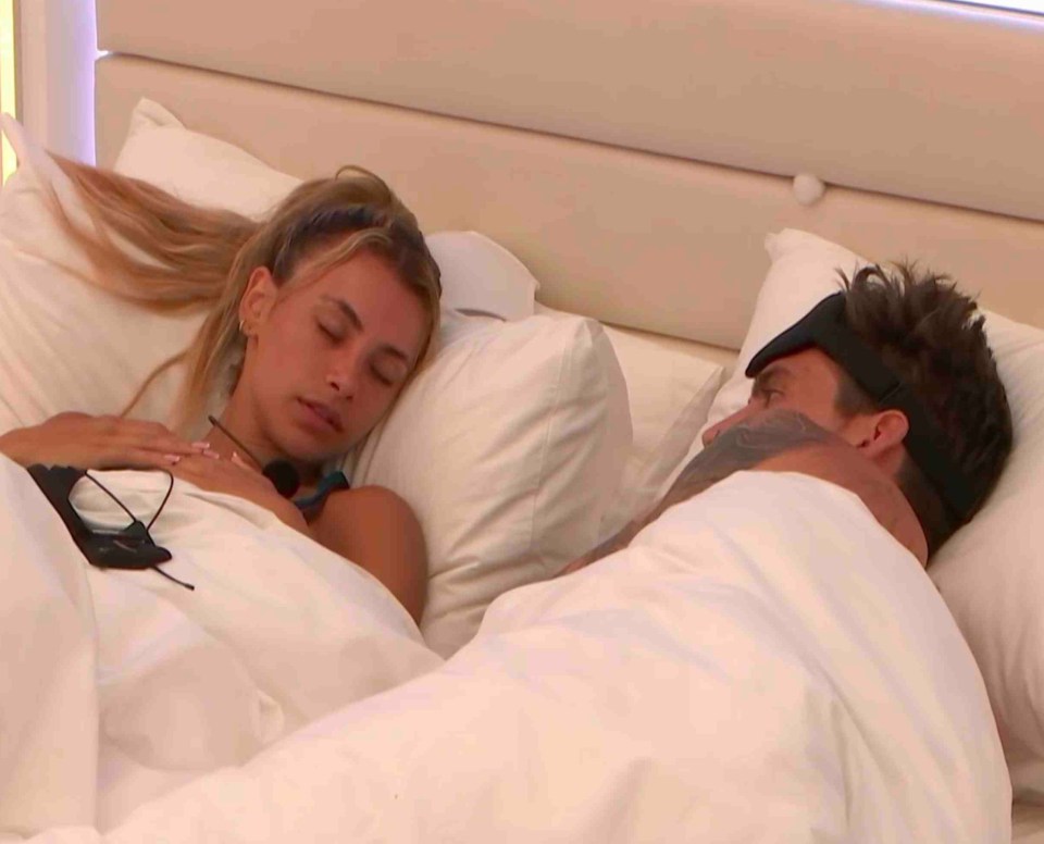 Joanna pretended to be asleep when Chris wanted to kiss her