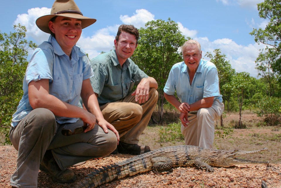 The zoologist (middle) kept his sick habits a secret, even rubbing shoulders with Sir David Attenborough and Prince Harry