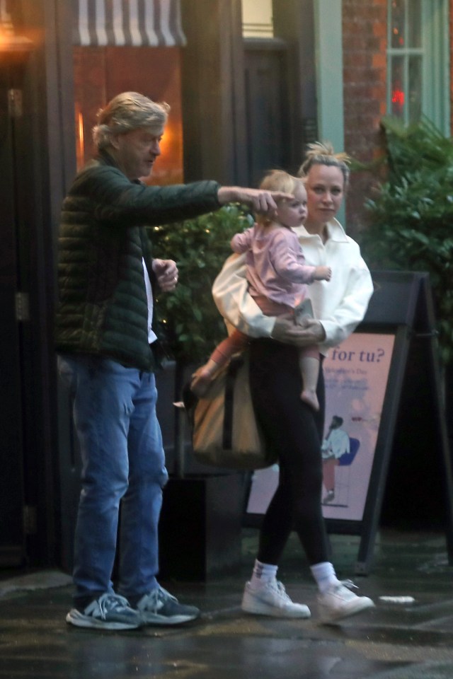 Richard was out with daughter Chloe and granddaughter Bodhi