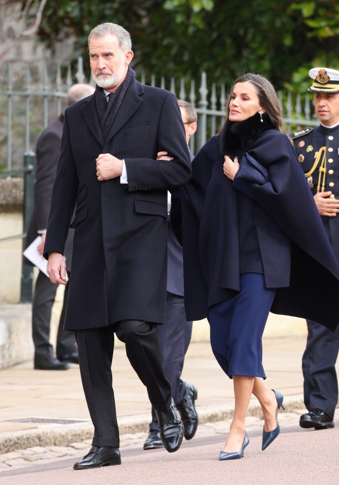 Felipe VI of Spain and Queen Letizia attend the memorial service for the late King Constantine of Greece