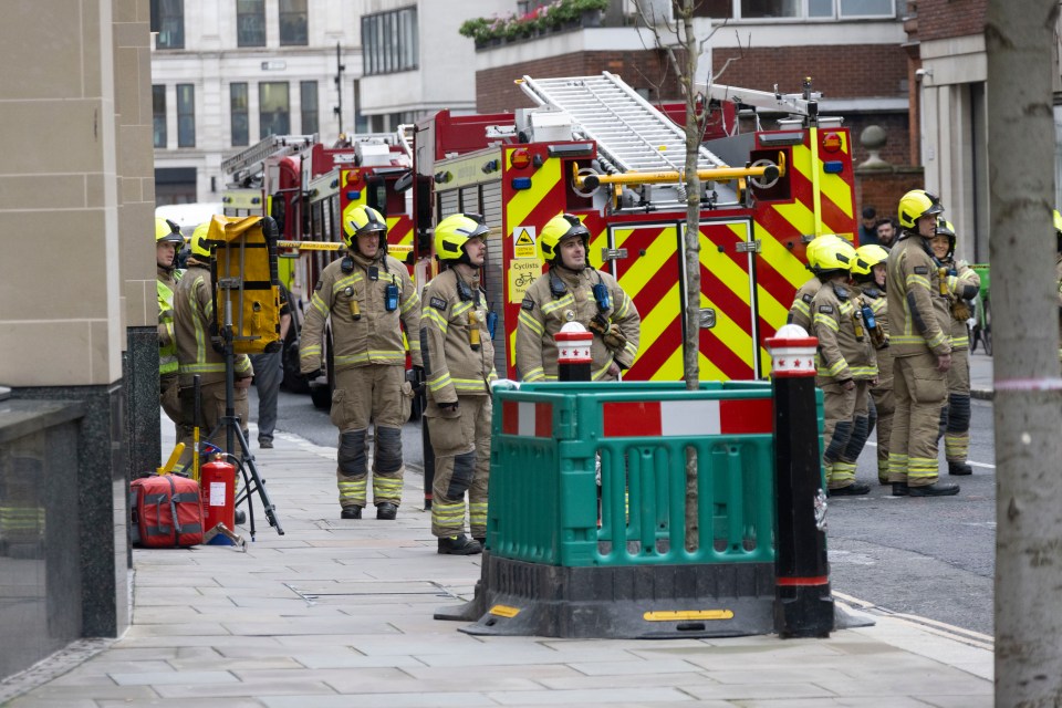 Four fire engines and around 25 firefighters were called to the scene