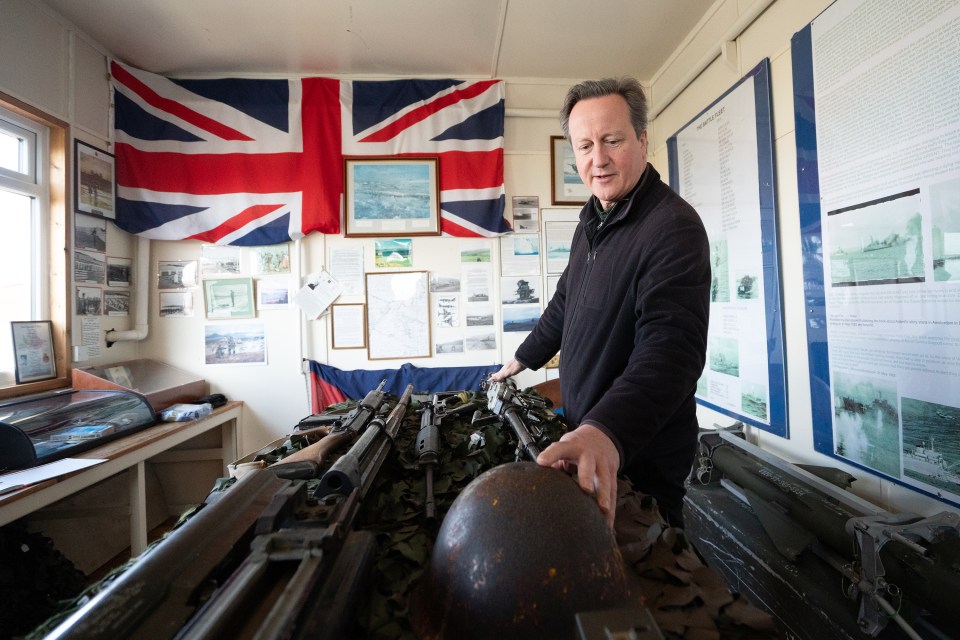 David Cameron is visiting the Falkland Islands