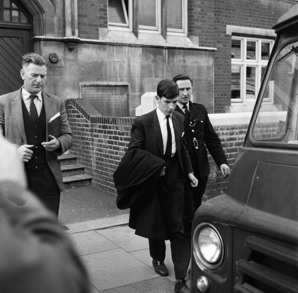 Young outside court in 1962 before being sentenced to 15 years in the secure mental institution Broadmoor