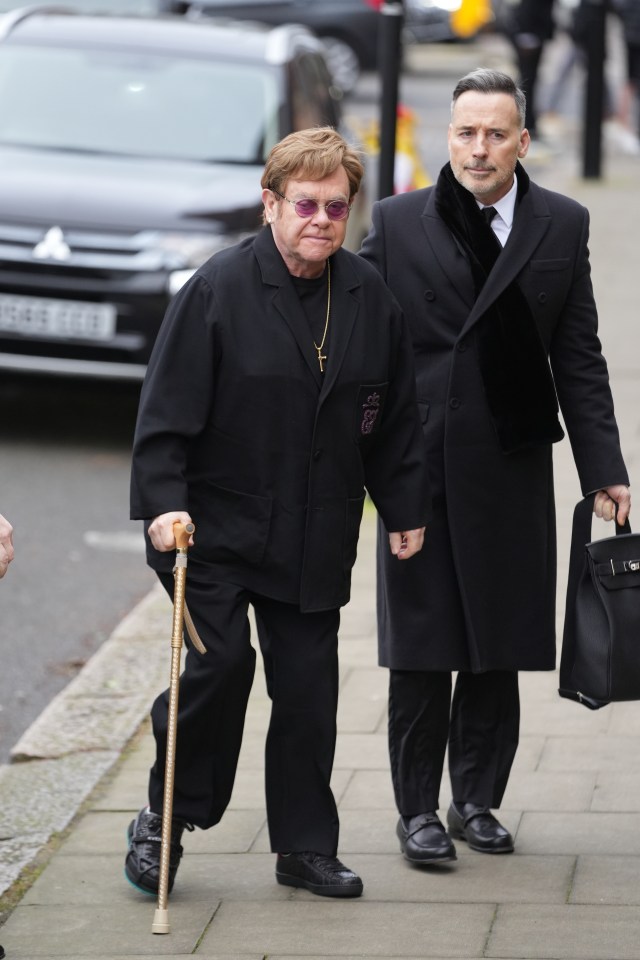 Music icon, 76, Elton John and his husband David Furnish attended