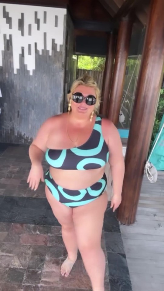 Slimmer then Ever Gemma Collins strutting her stuff in bikini during birthday getaway