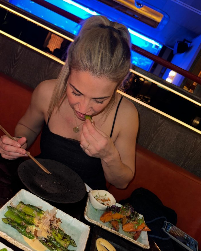 The couple also shared snaps on social media showing them tucking into some food