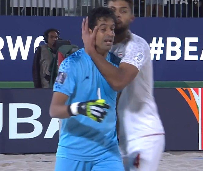 Hamid Behzadpour scored twice in Iran's Beach Soccer World Cup win over Tahiti