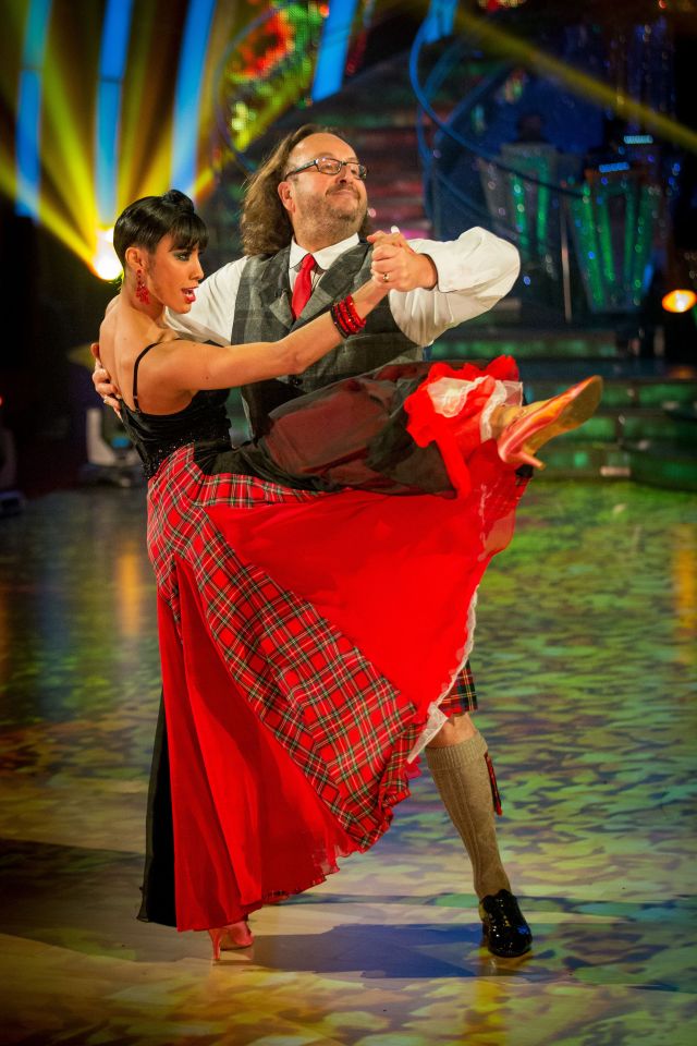 Dave with Strictly pro partner Karen Heuer