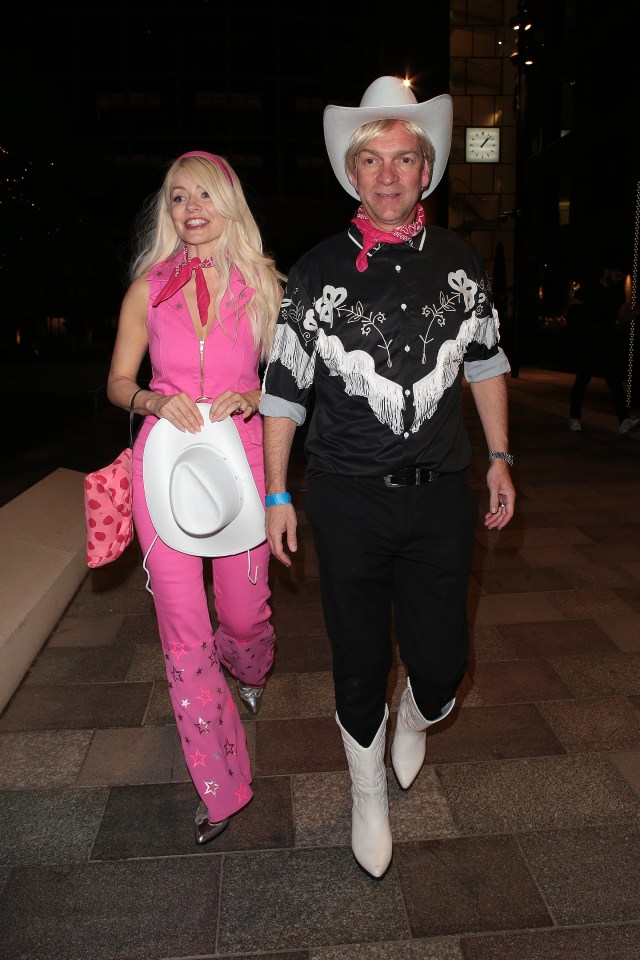 The couple on a fancy dress night out together