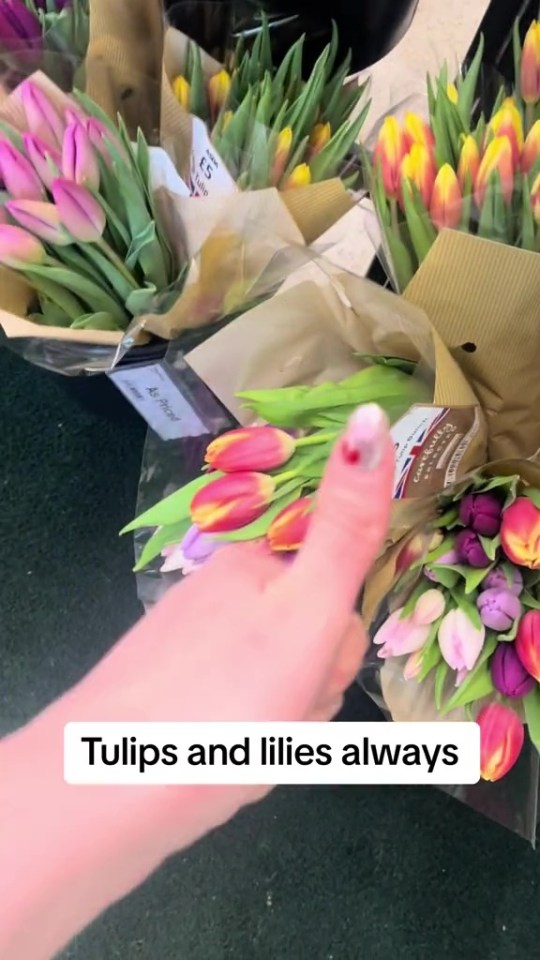 Tulips and lilies did prove to be a hit with Nikki