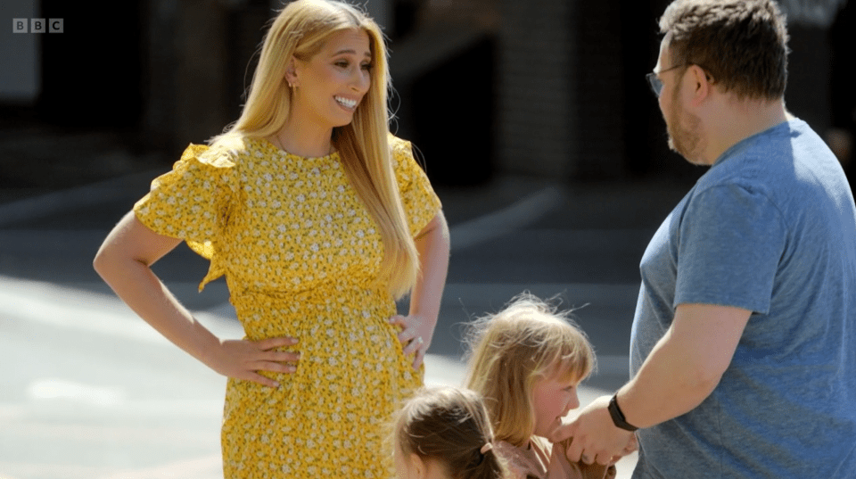 Stacey Solomon introduced herself to Craig and his two daughters