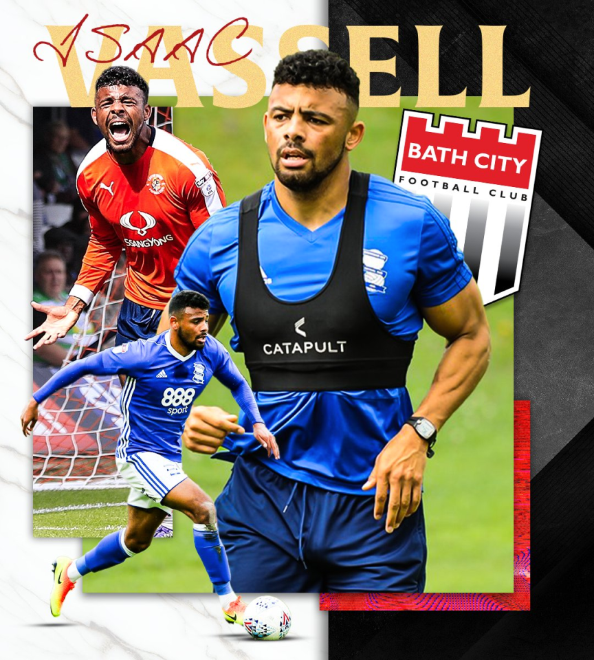 Bath City have completed the signing of Issac Vassell