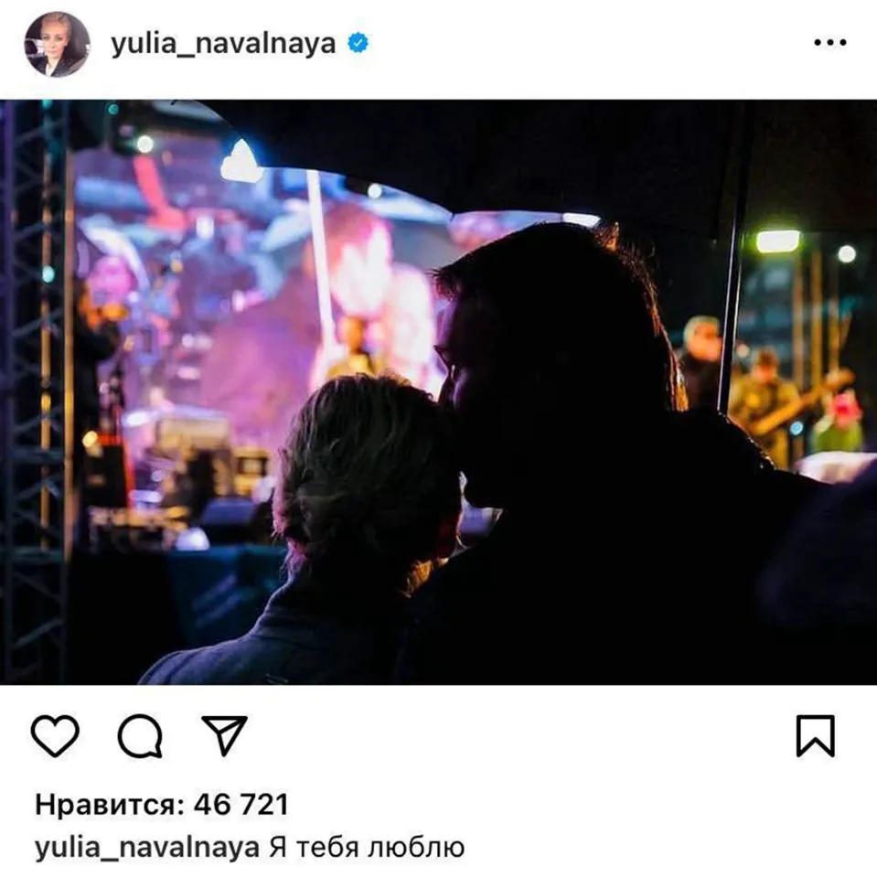 Yulia Navalnaya wrote on Instagram today, in her first social media post since Navalny’s death: ‘I love you’