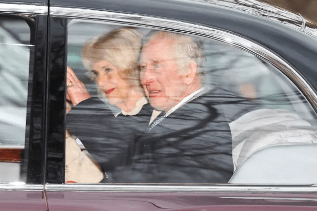 Charles began treatment in London this week. Pictured, on his way to Sandringham after meeting Prince Harry