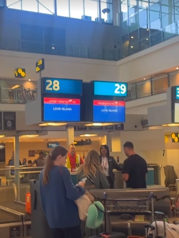 The cast and crew did have their own check-in desk in Johannesburg