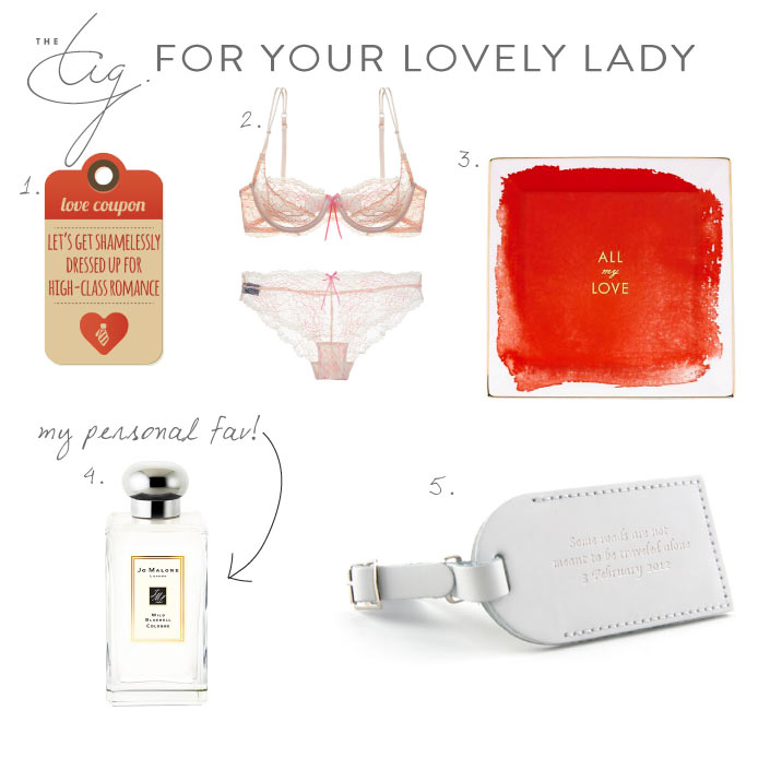 Her list included £98 lingerie and £130 Jo Malone perfume