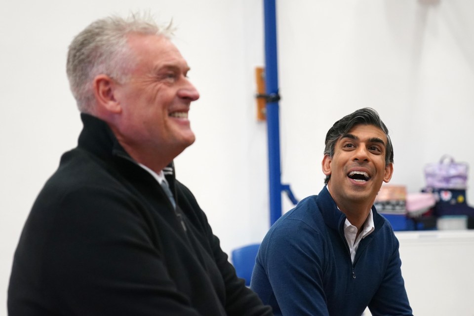 Anderson, seen here with Rishi Sunak in January, has accused the Government of stifling free speech