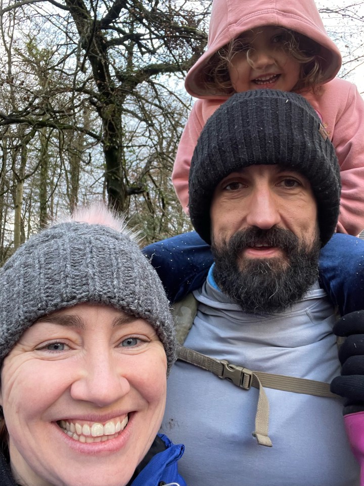 Joel with his wife Sarah and daughter Laila