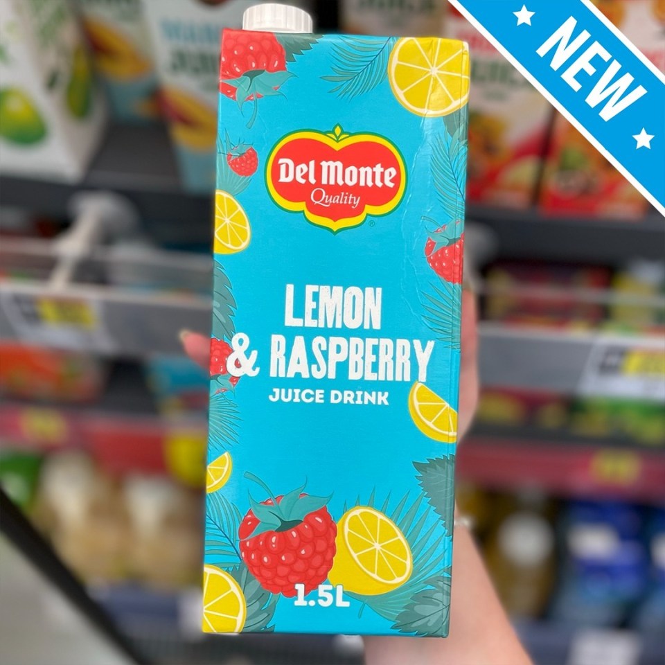 The 'kids love' this lemon and raspberry drink from Del Monte