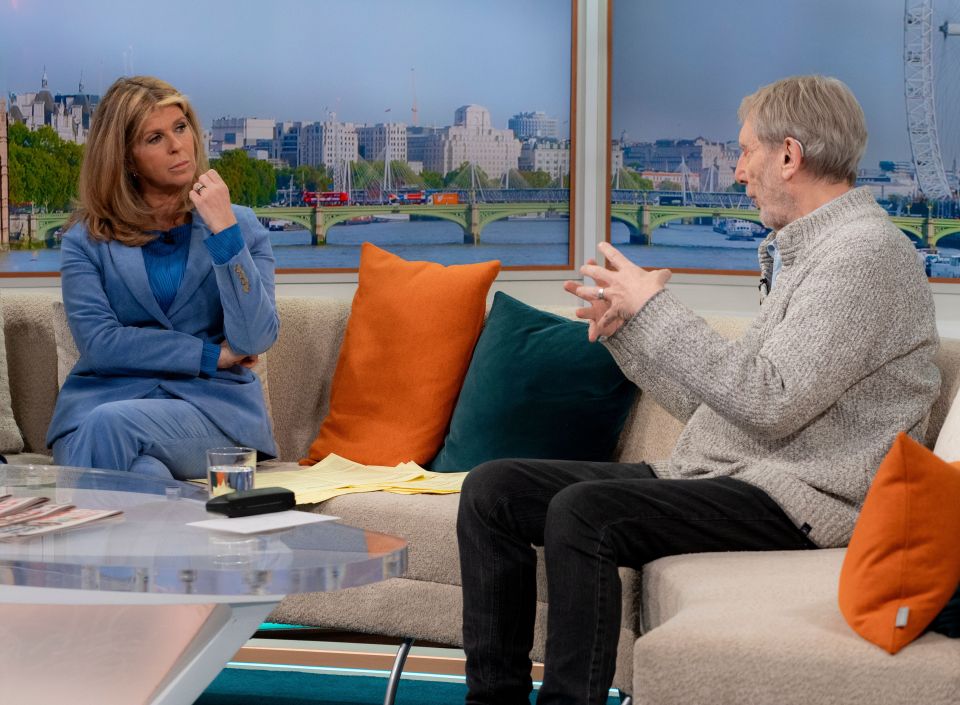 Good Morning Britain anchor Kate Garraway came face to face with Michael Rosen who was in a coma at the same hospital as her late husband Derek Draper