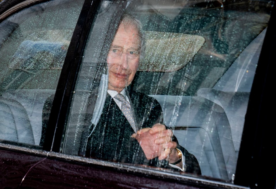 King Charles smiled as he took the short journey from Buckingham Palace