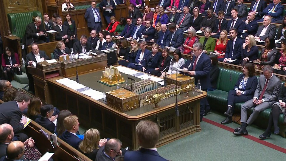 Labour leader Sir Keir Starmer speaks during Prime Minister’s Questions in the House of Commons