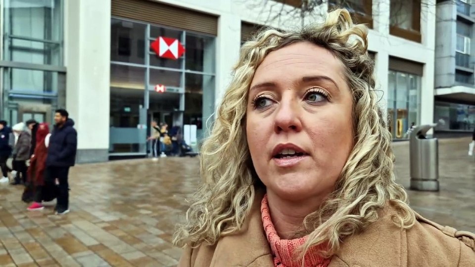 Sharna Williams outside her HSBC branch in Sheffield