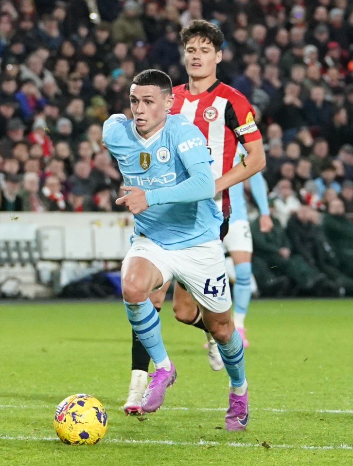 Phil Foden scored a hat-trick in the reverse fixture at the Gtech Community Stadium