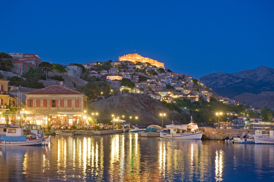 The resort is on the Greek island of Lesbos