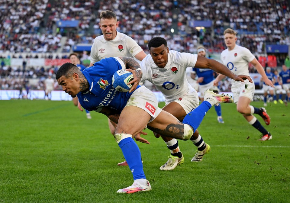 Feyi-Waboso made his England debut against Italy in the Six Nations