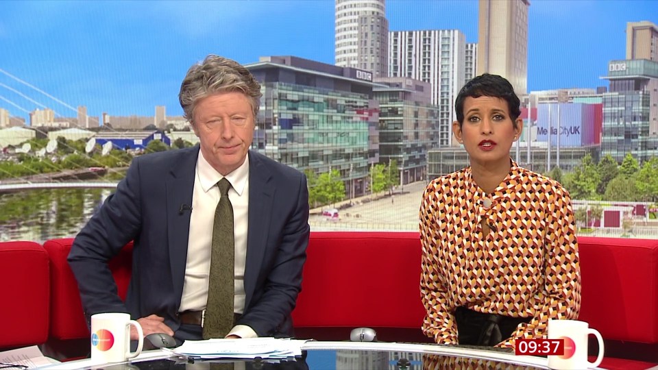 Charlie Stayt pointed out Naga Munchetty's live blunder on BBC Breakfast today