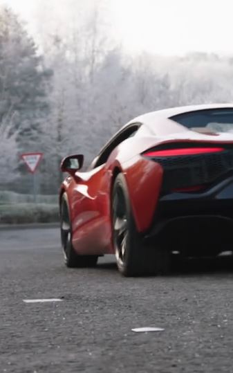 Cameras followed Oscar in his new company car