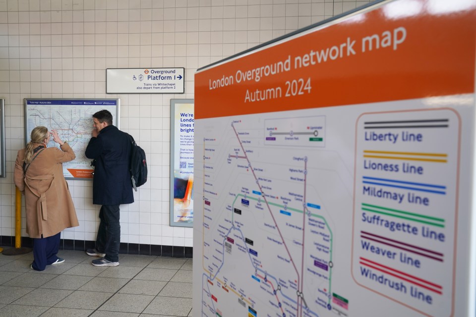 A new London Overground network map has been unveiled